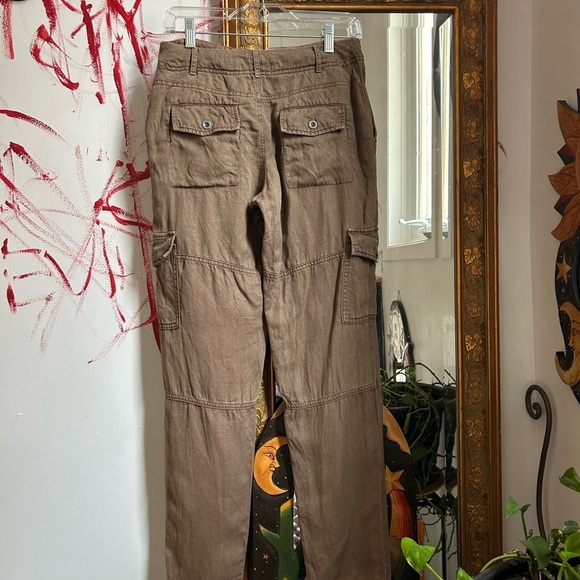 Cloth & Stone Brown Straight Leg Cargo Pants 24" - Picture 11 of 16